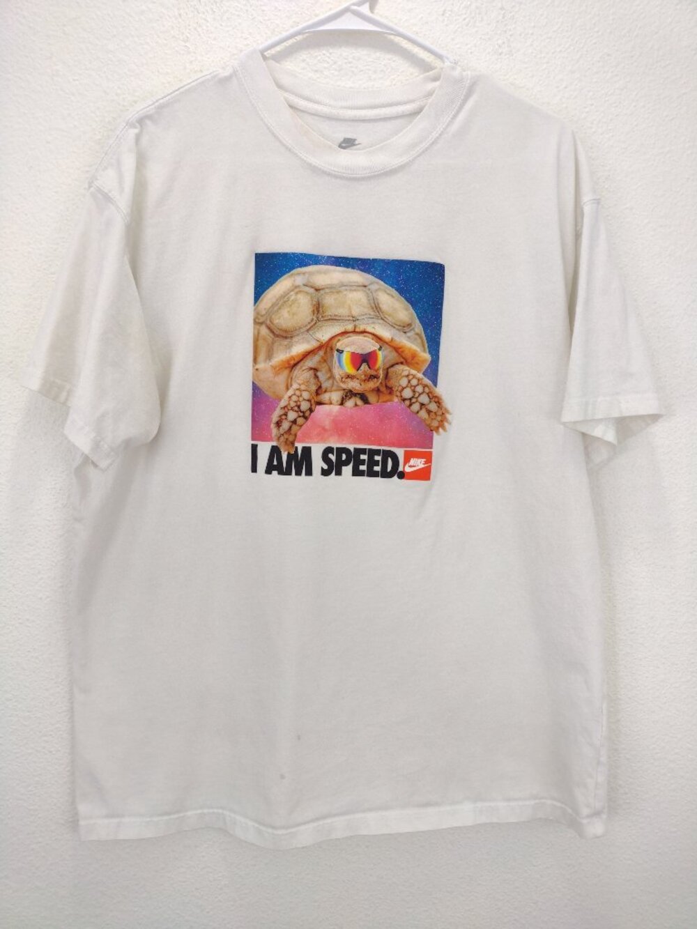 Nike T-Shirt Men's I Am Speed Turtle Large White